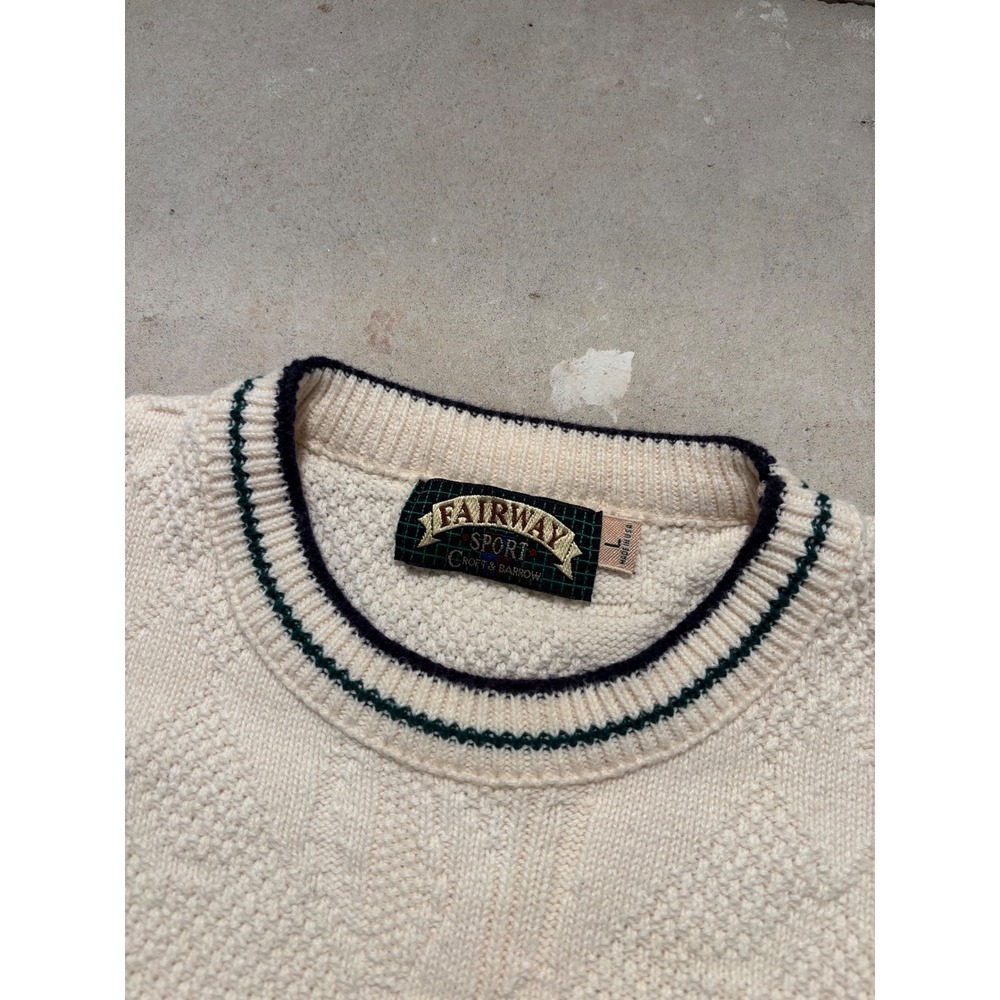 Vintage Fairway Sport Croft & Barrow Golf Embroidered Knit Sweater Mens Large - Picture 2 of 4